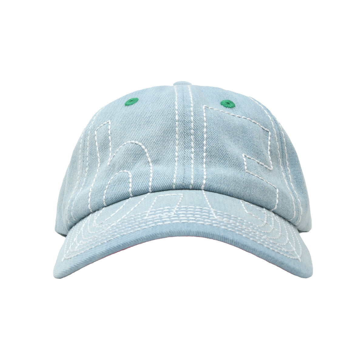 Vapor 6 Panel Hat (Light Denim/White)