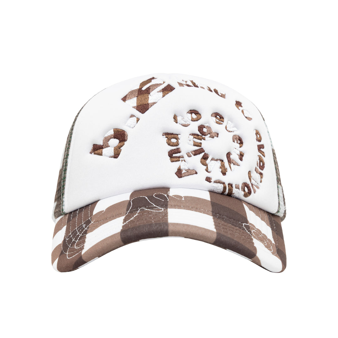 Bi Foam Trucker Hat (Brown Checker)