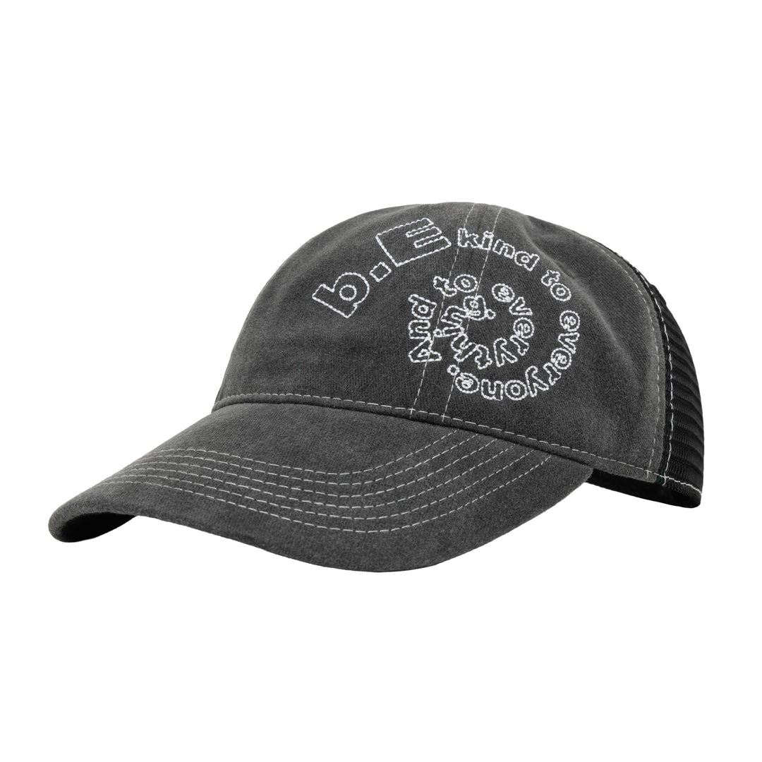 B-Turn Low Profile Hat (Washed Black / Black / White)