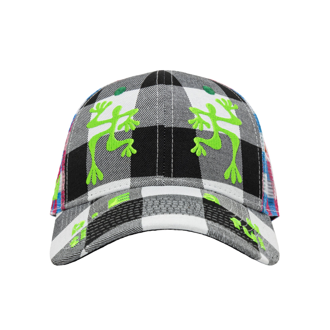 Biyu Hat (Black Buffalo Check / Pink / Blue)