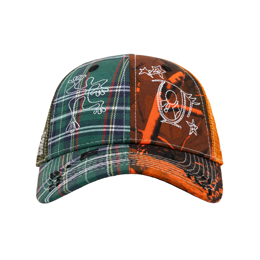 Biyu Hat (Fire Camo / Green Plaid)