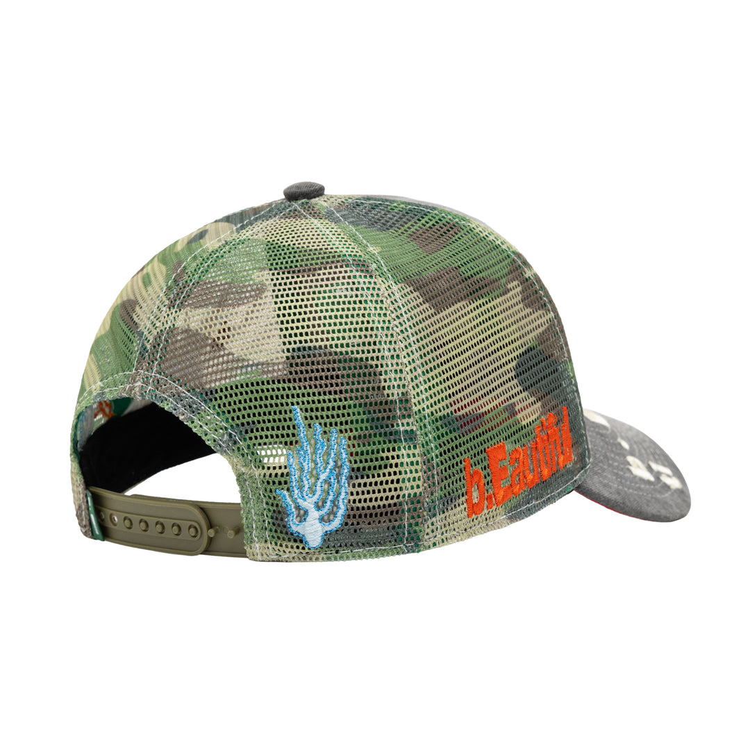 Biyu Hat (Washed Black / Army Camo)