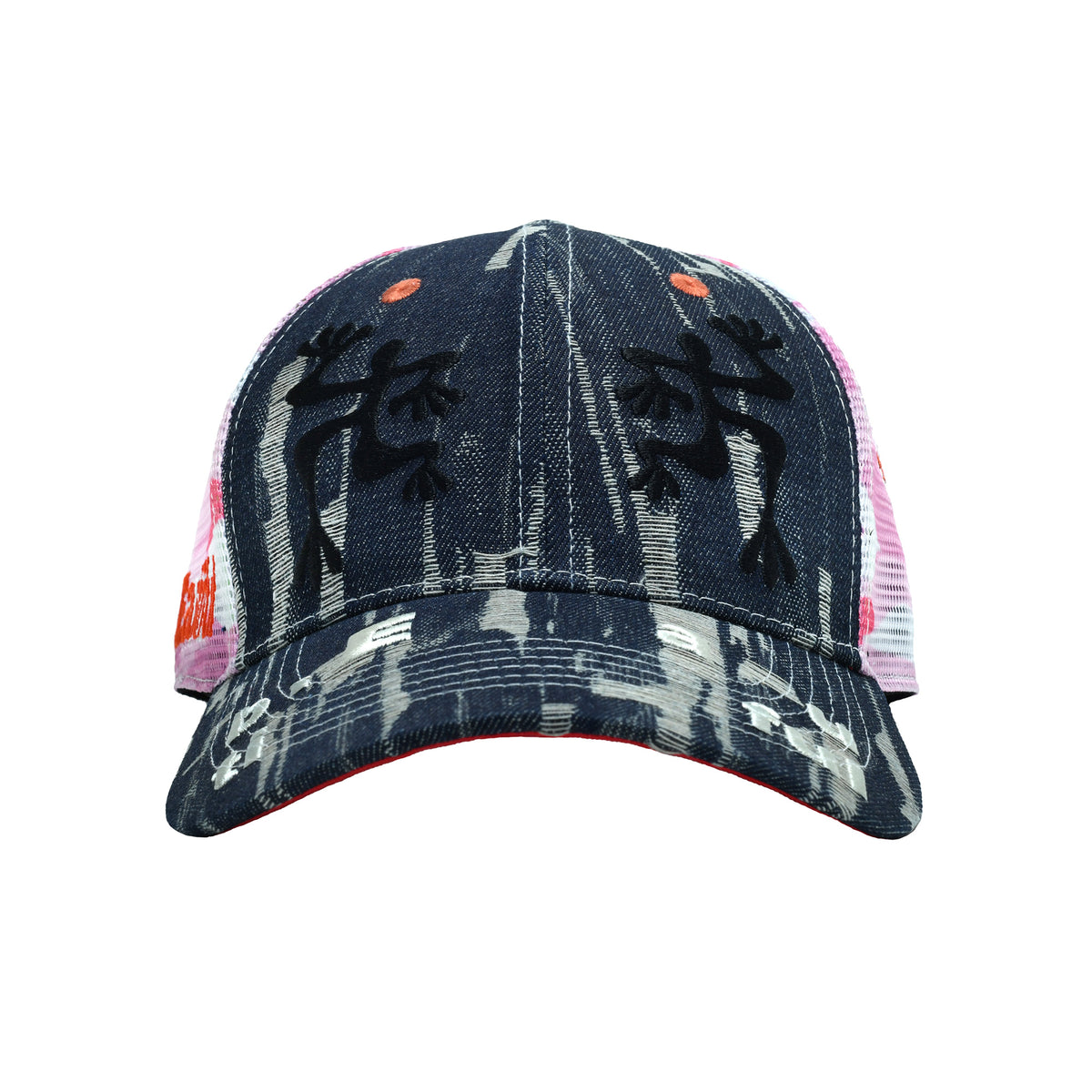 Biyu Trucker Hat (Black Denim Camo / Pink Camo)