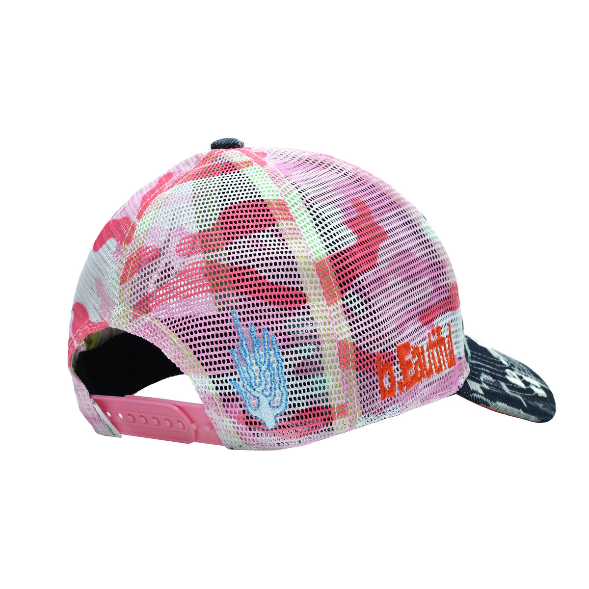 Biyu Trucker Hat (Black Denim Camo / Pink Camo)