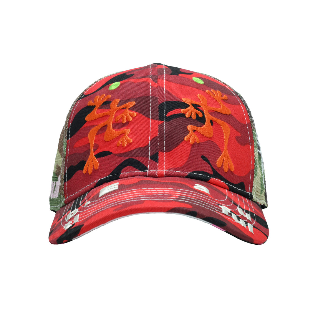 Biyu Trucker Hat (Red Camo)