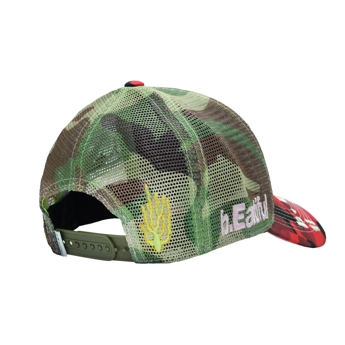 Biyu Trucker Hat (Red Camo)