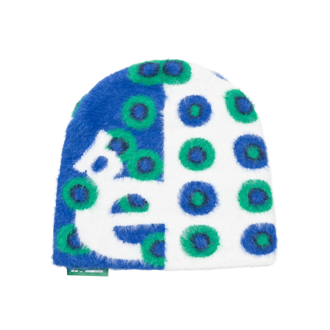 Department Mohair Beanie (White / Blue)