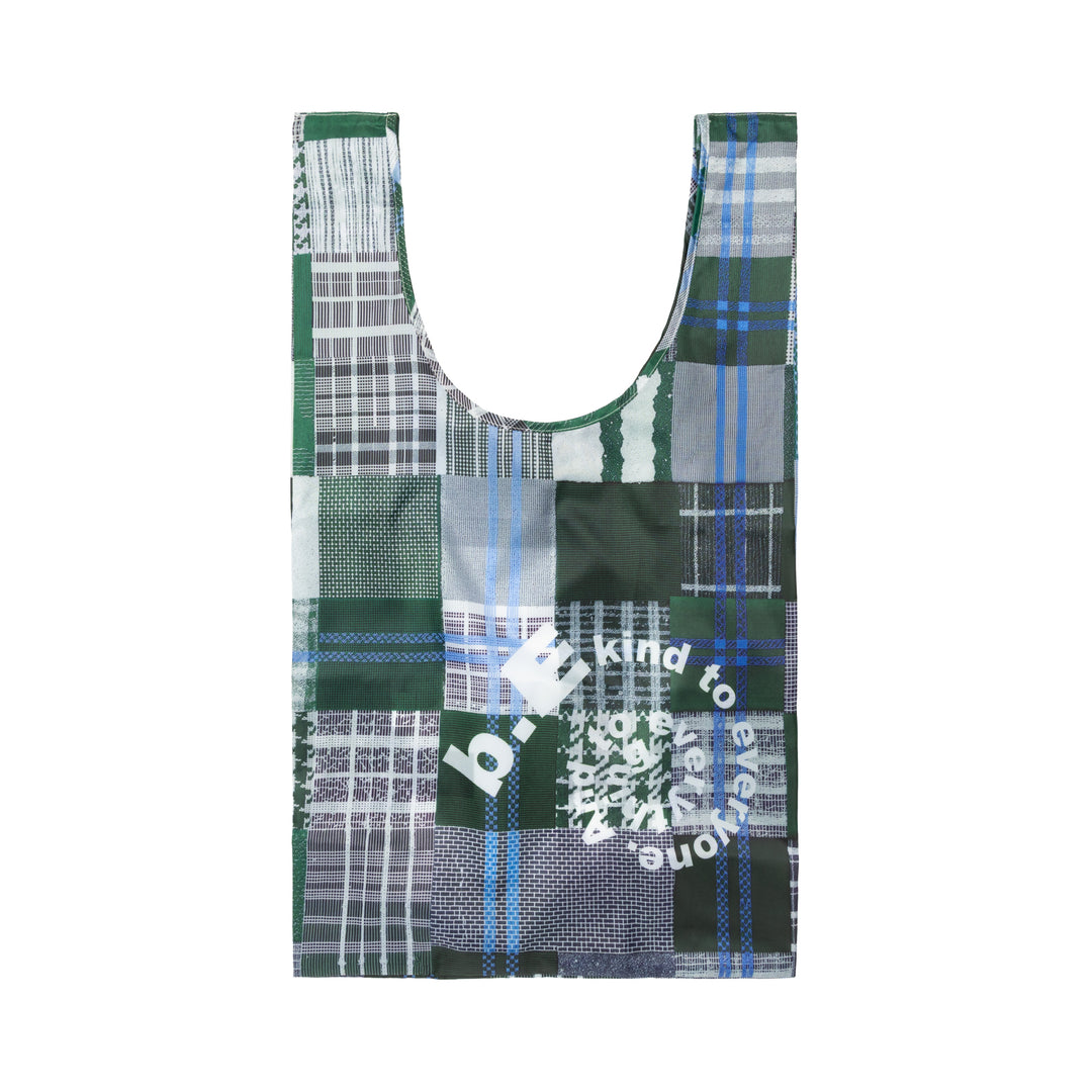 Green Mix Checker Reusable Bag Standard (Green / White)