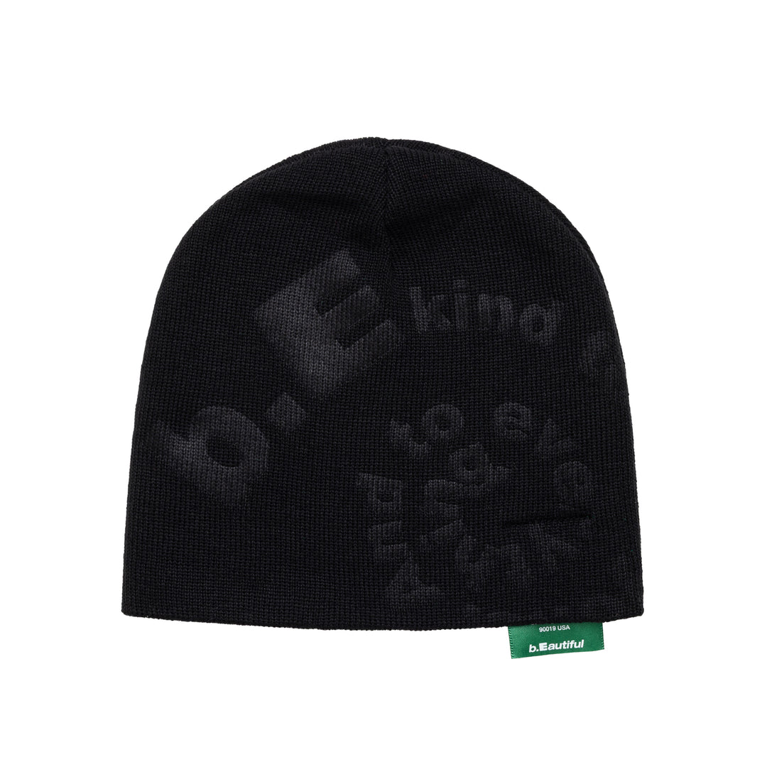 Ikebana Emboss Beanie (Black)