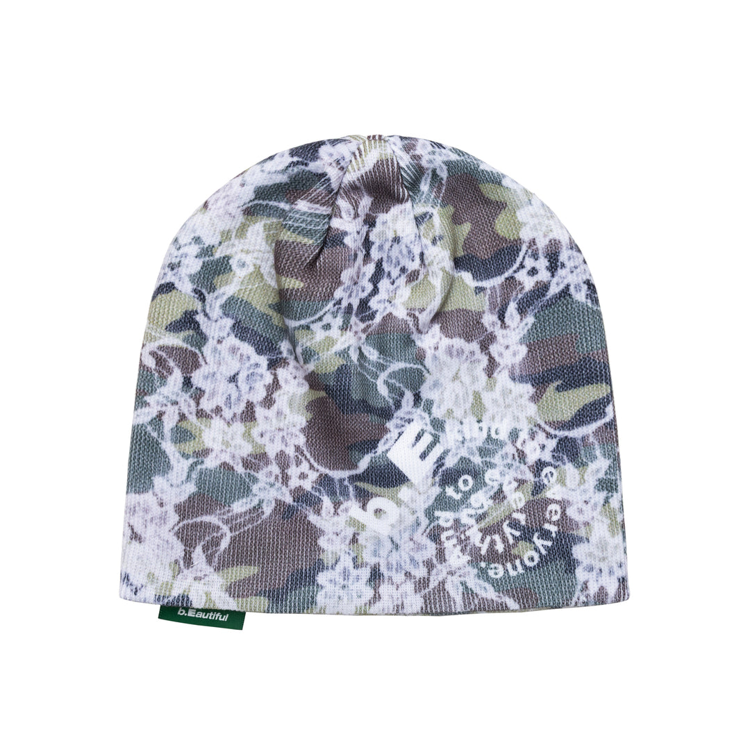 Lace Camo Beanie (Green / White)
