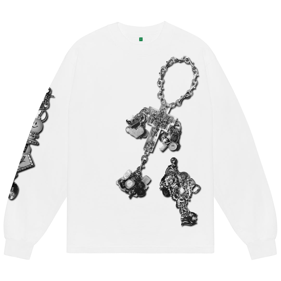 b.Eautiful x LEO GON’DO Chains LS Shirt (White)