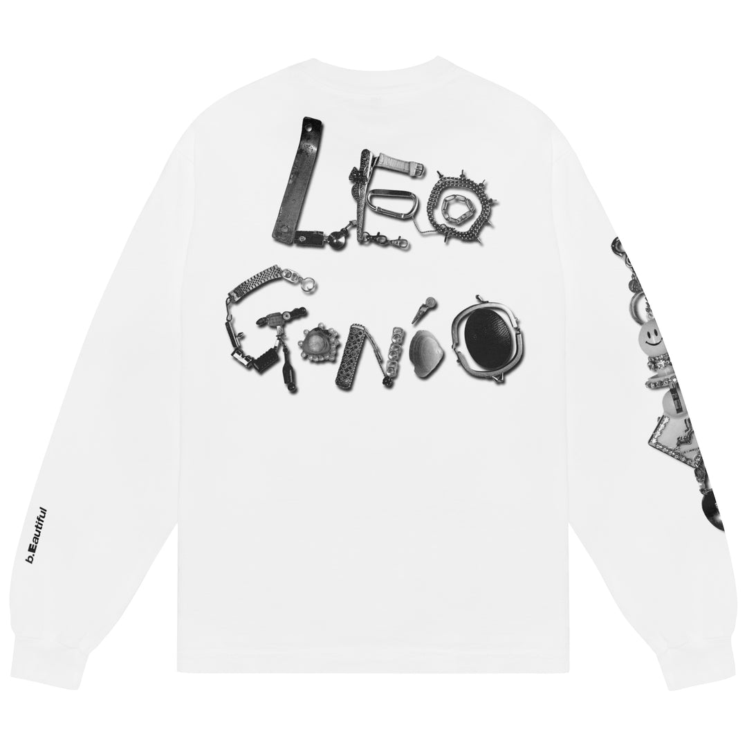 b.Eautiful x LEO GON’DO Chains LS Shirt (White)