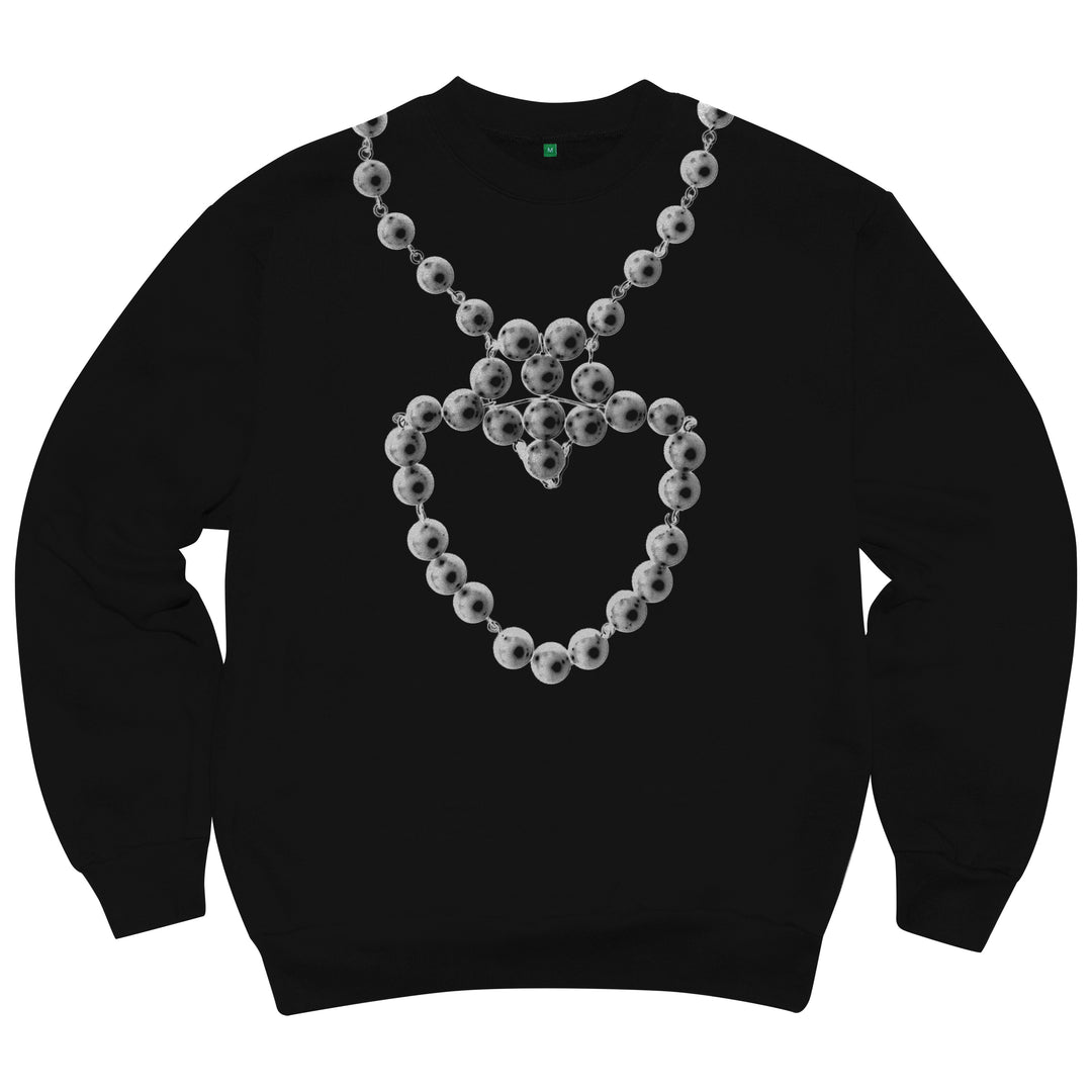 b.Eautiful x LEO GON’DO Heart Chain Crewneck Sweatshirt (Black)