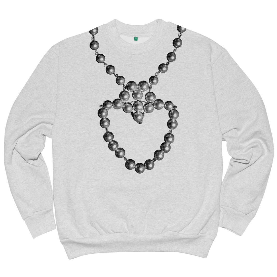 b.Eautiful x LEO GON’DO Heart Chain Crewneck Sweatshirt (Heather Grey)