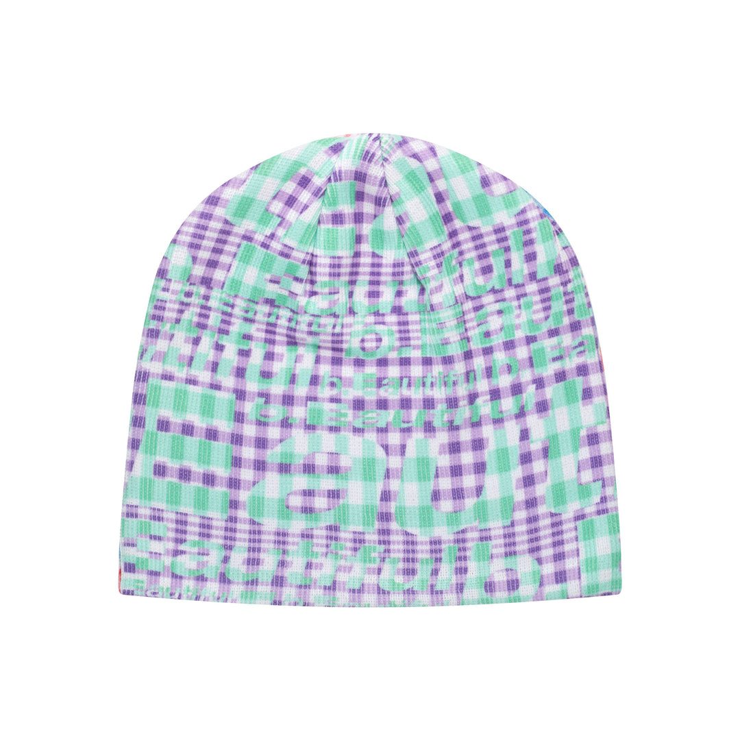 Mix Checker Beanie (Purple / Blue)