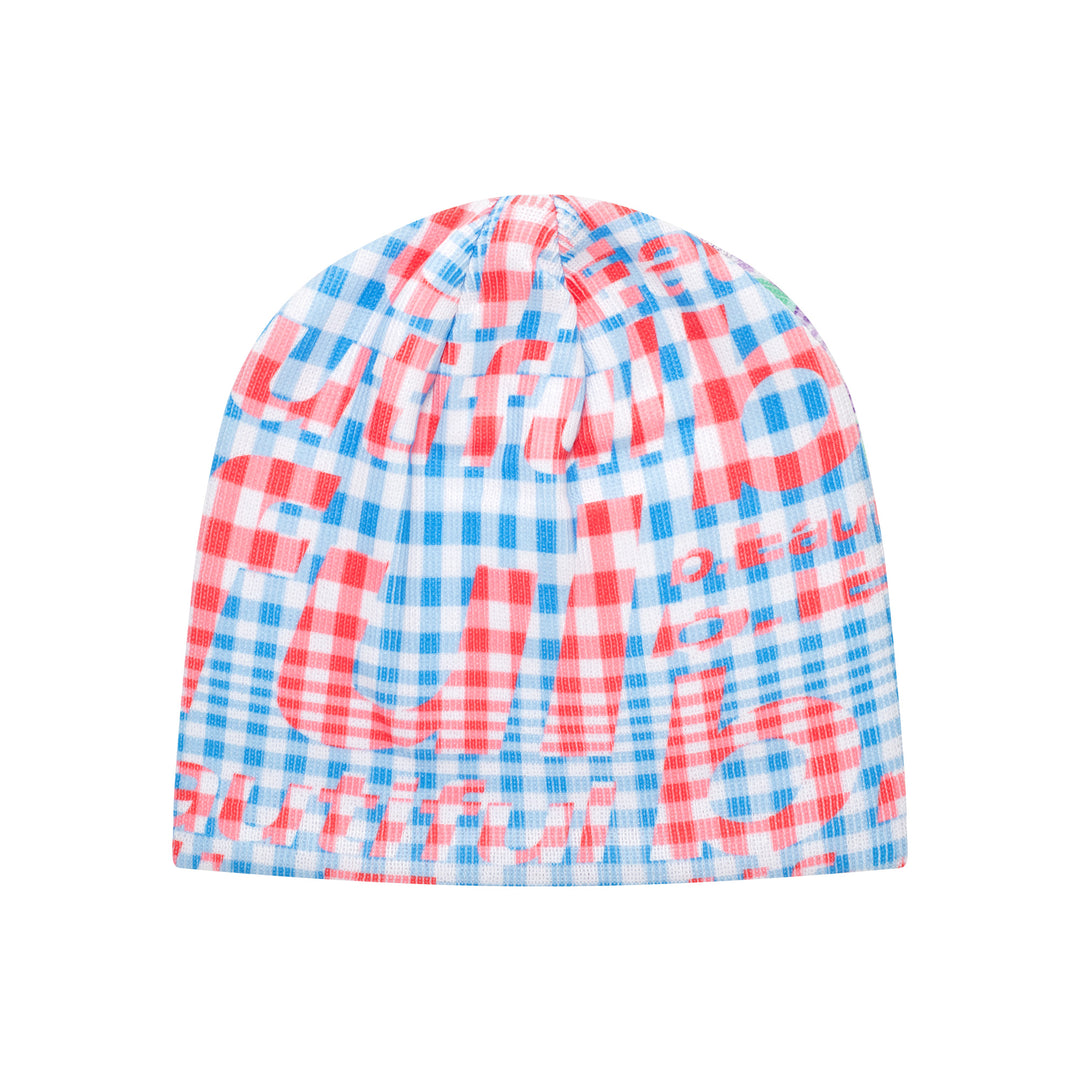 Mix Checker Beanie (Purple / Blue)