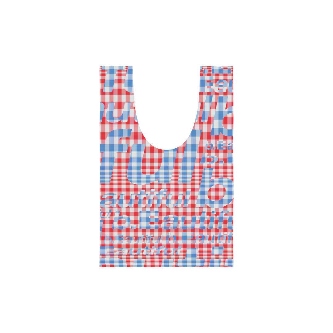 Mix Checker Reusable Bag Mini (Red / Green)