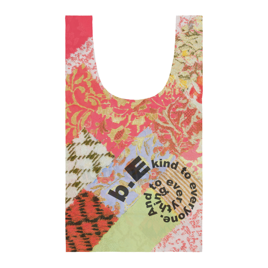 Mix Fabric Reusable Bag XL (Red)