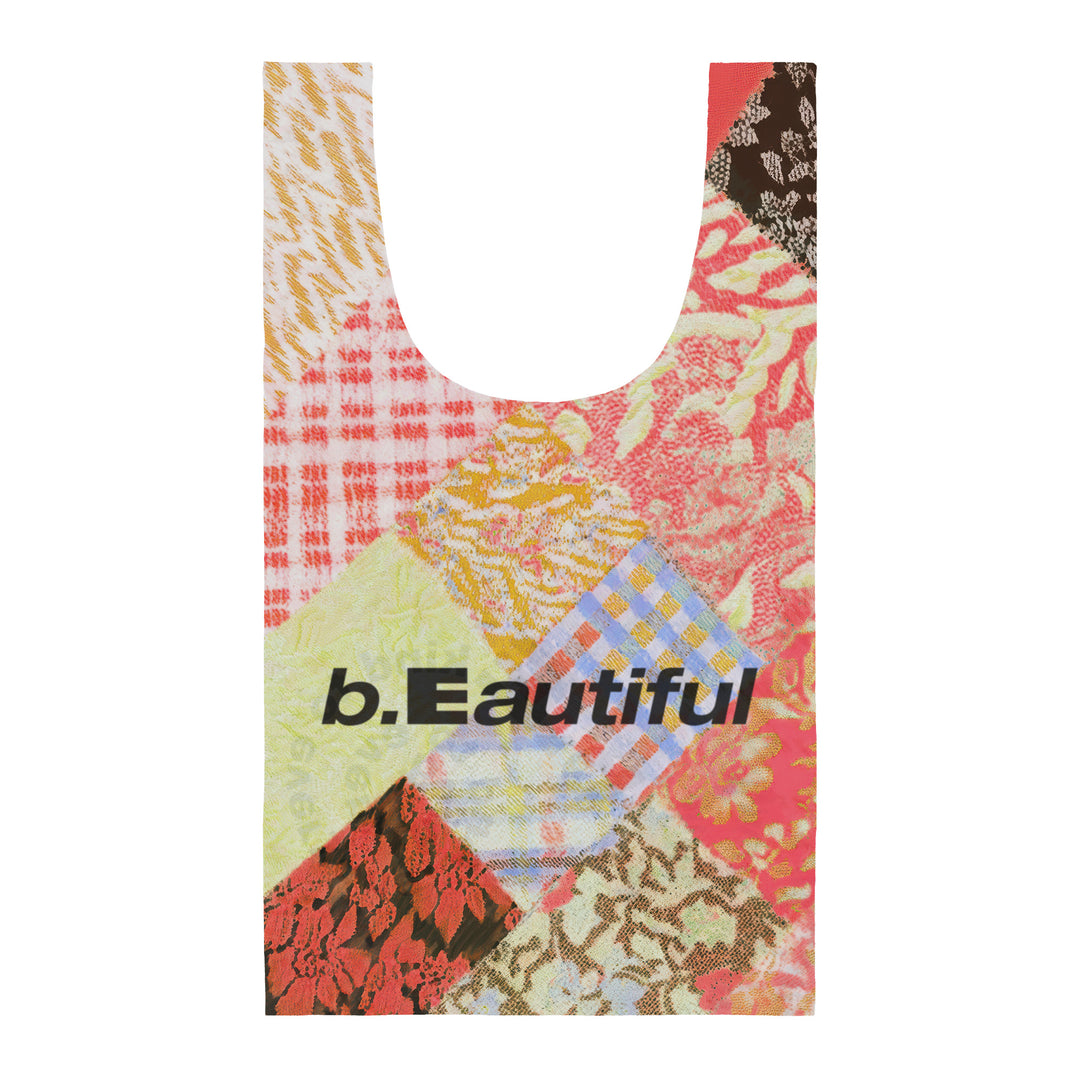 Mix Fabric Reusable Bag XL (Red)