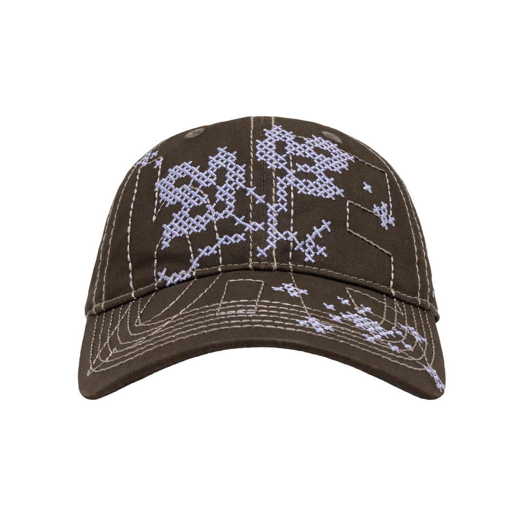 b.Eautiful x Office Kiko Vapor Low Profile Hat (Washed Charcoal / Lavender)
