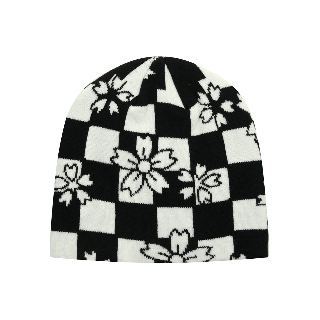 Sakura Checker Beanie (Black)