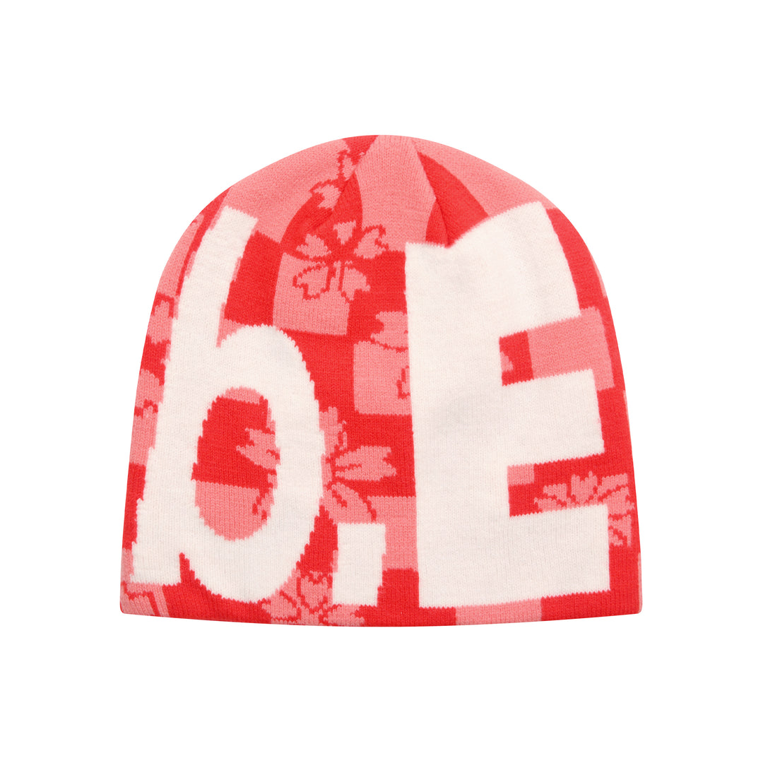 Sakura Checker Beanie (Red)