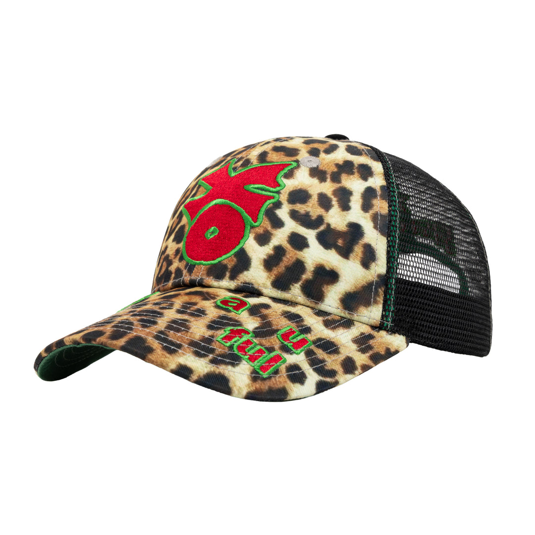 b.Eautiful x Sara Yukiko Biyu Trucker Hat (Leopard / Black)