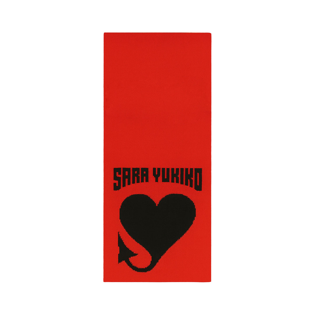 b.Eautiful x Sara Yukiko Infinity Knit Scarf (Red / Rainbow)