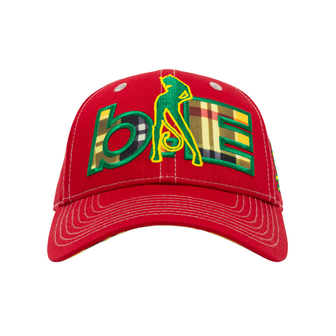 b.Eautiful x Sara Yukiko b.E Hat (Dark Red / Yellow Tartan)