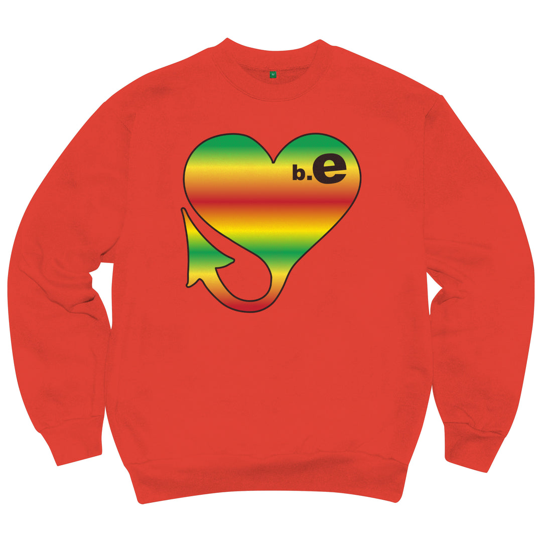 b.Eautiful x Sara Yukiko b.e Bad Crewneck Sweatshirt (Bright Orange)