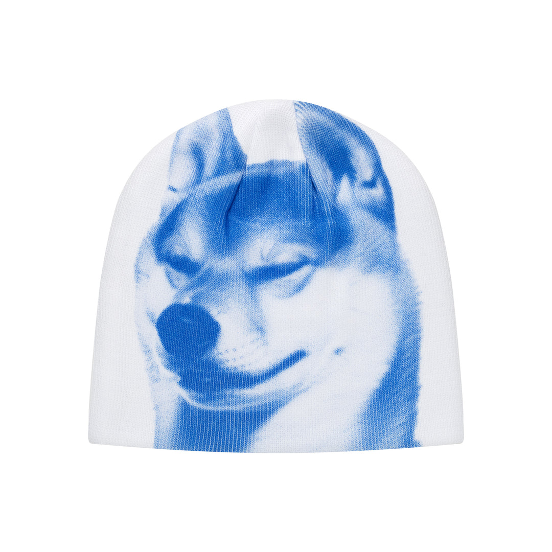 Shiba Beanie (White / Blue)