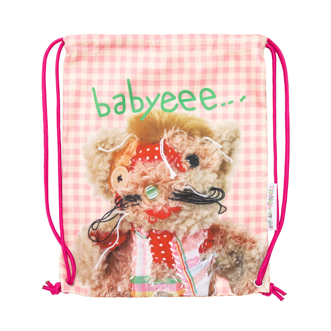 b.Eautiful x SHOMAMITANI Drawstring Bag (Pink / Brown)