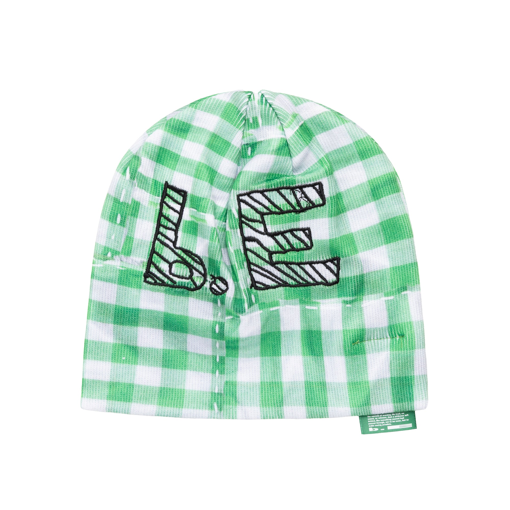b.Eautiful Mix Checker Beanie 売り切れ済 b.Eautiful
