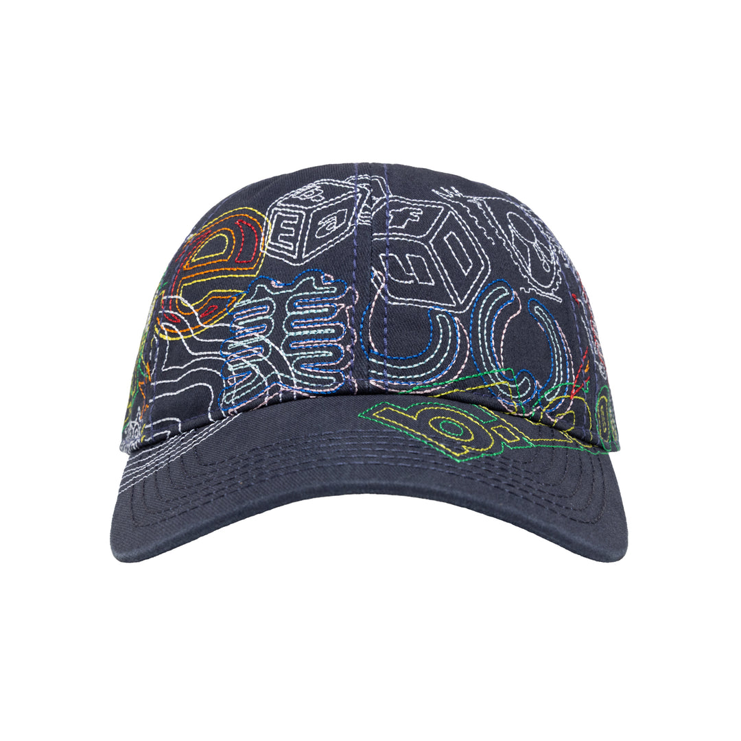 Stitch Mania 6 Panel Hat (Washed Navy / Multi)