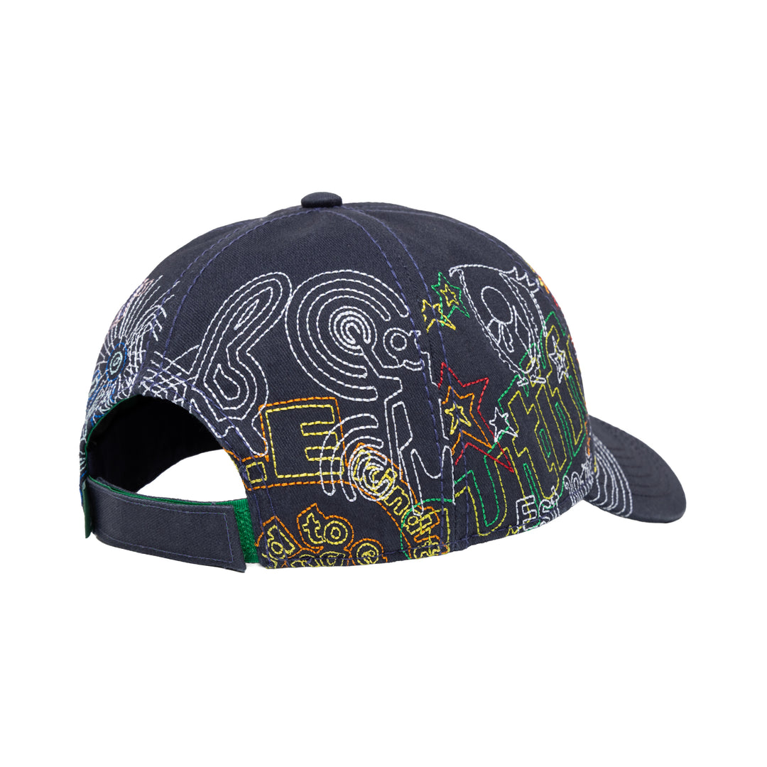 Stitch Mania 6 Panel Hat (Washed Navy / Multi)