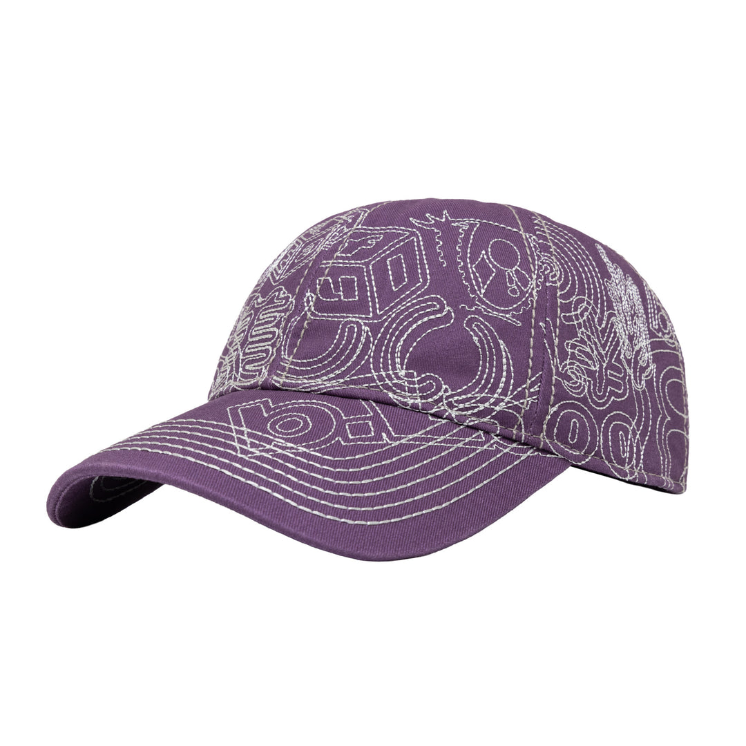 Stitch Mania 6 Panel Hat (Washed Purple / Silver)