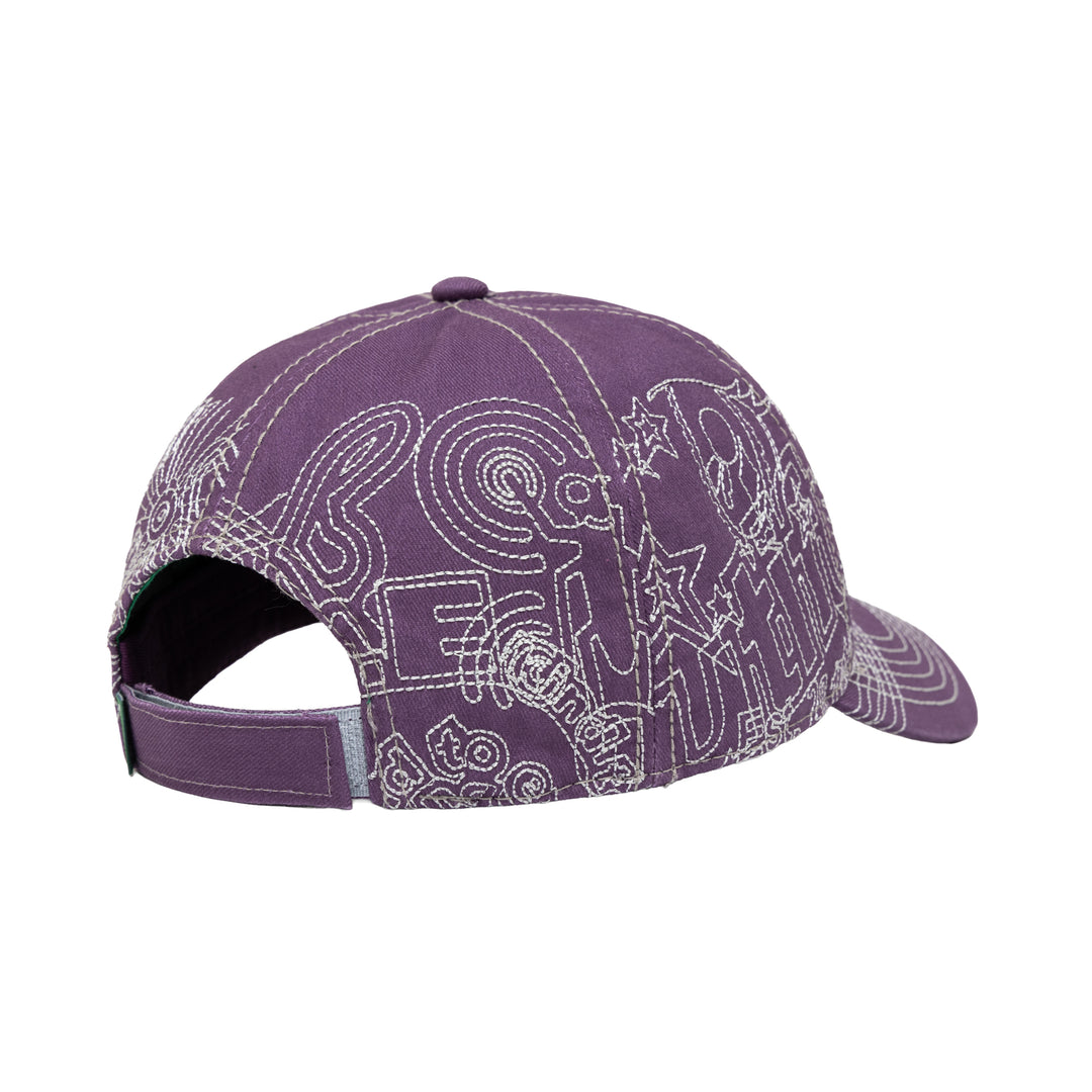 Stitch Mania 6 Panel Hat (Washed Purple / Silver)