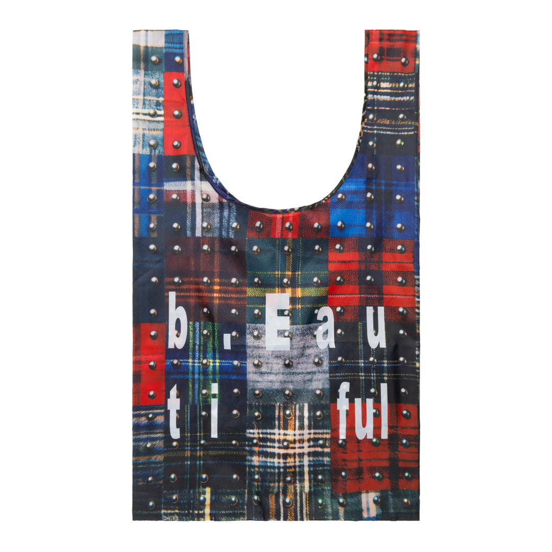 Studded Plaid Reusable Bag XL (Multi)