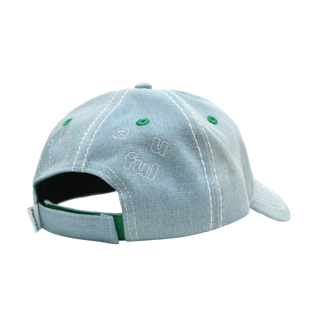 Vapor 6 Panel Hat (Light Denim/White)