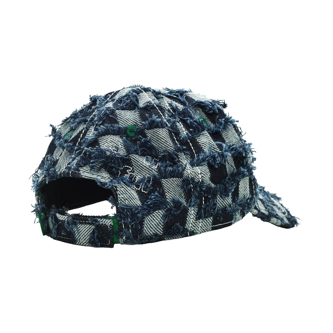 Vapor 6 Panel Hat (Navy Checker Denim)