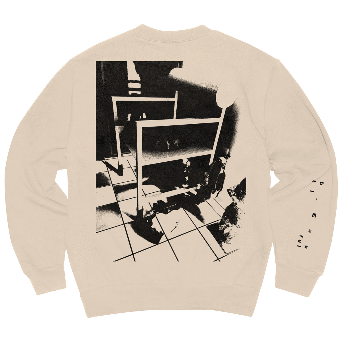 b.Eautiful x WAKA WAKA Soft/Hard Crewneck Sweatshirt (Beige)