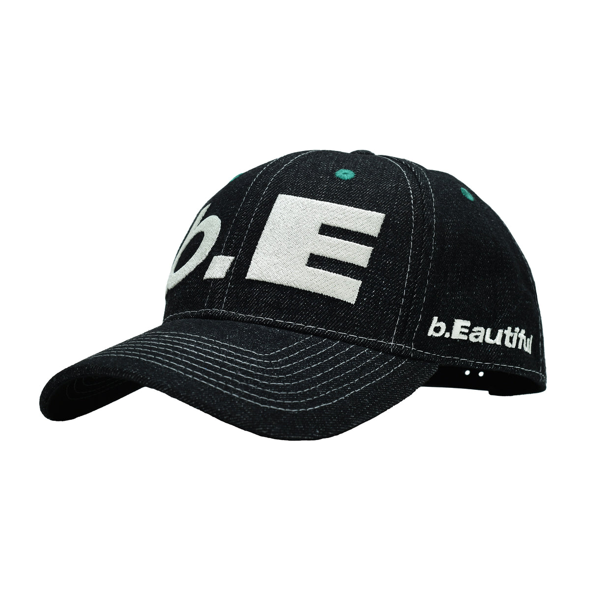 b.E Hat (Black Denim / Off-White)