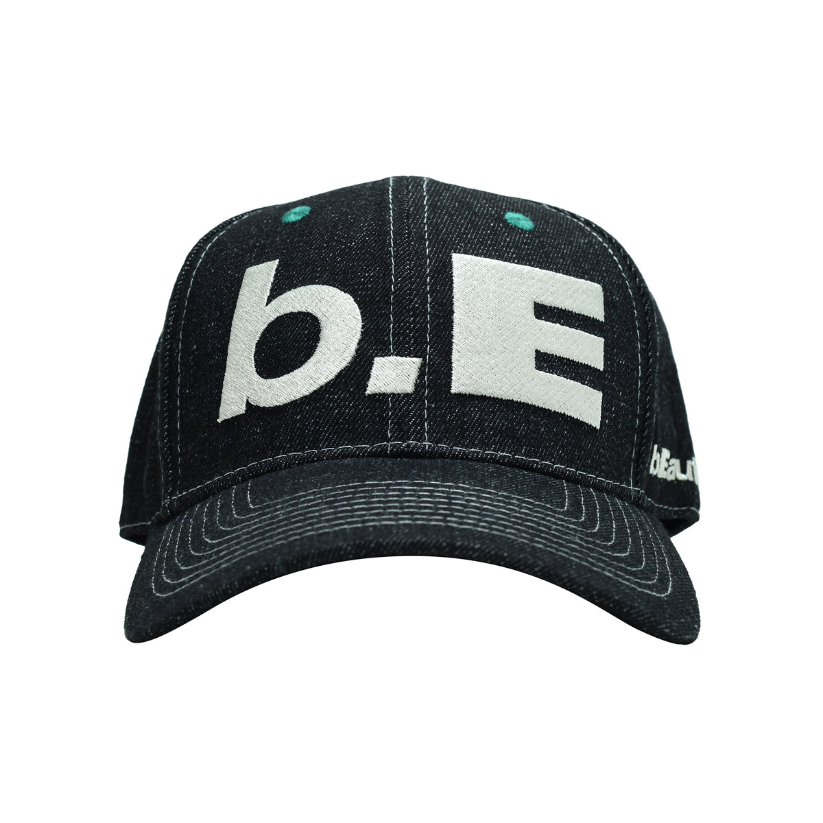 b.E Hat (Black Denim / Off-White)