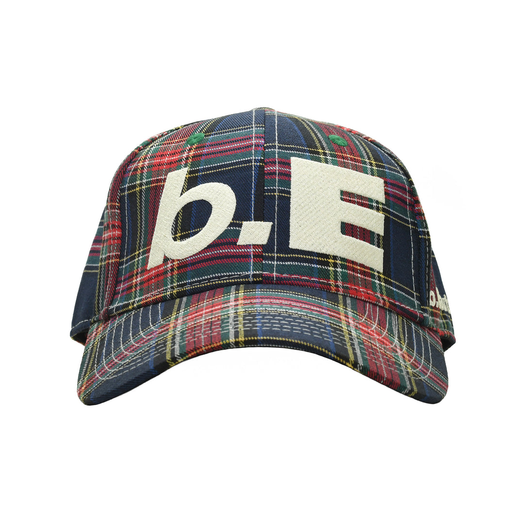 b.E Hat (Blue Plaid / White)