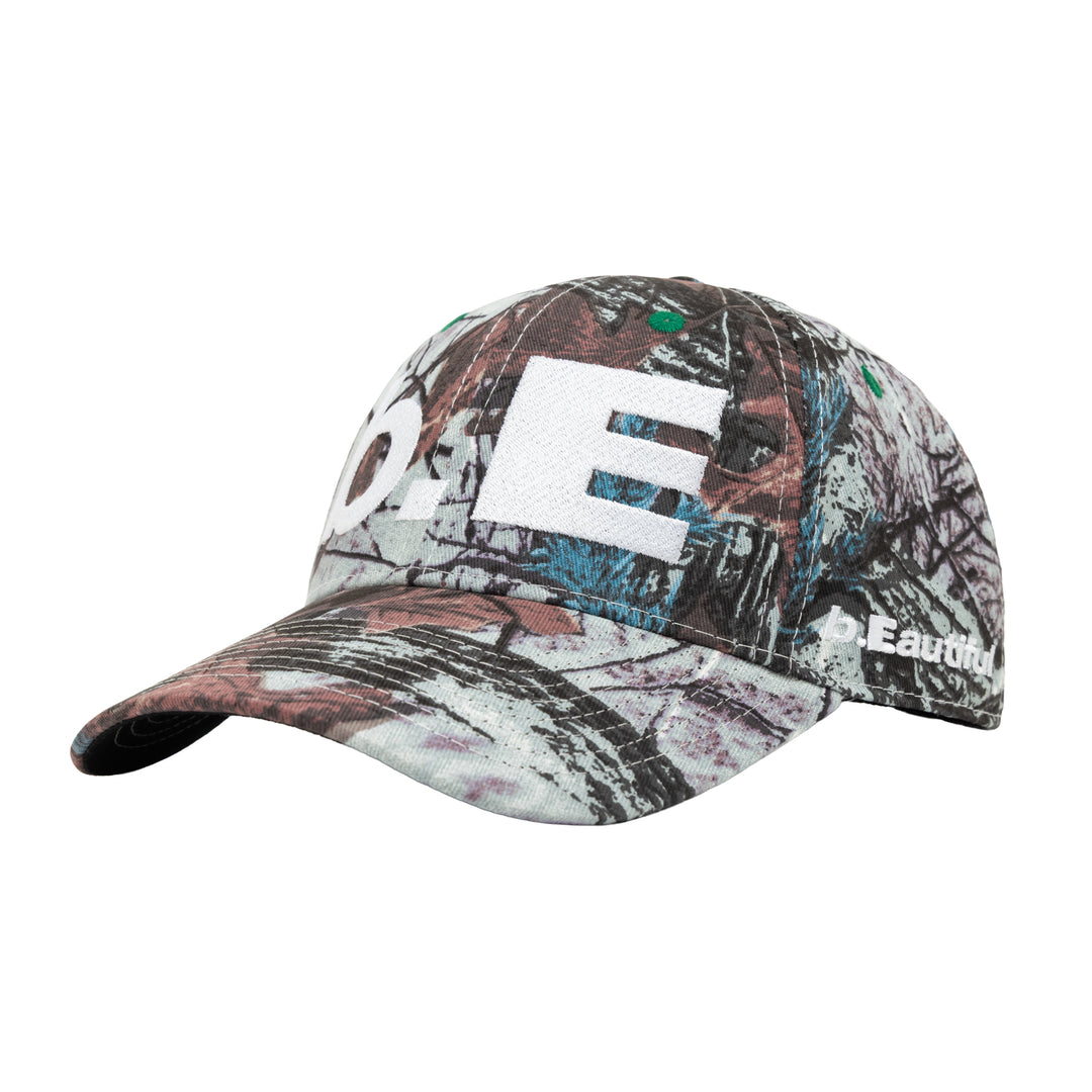 b.E Hat (Stone Blue Real Camo / White)