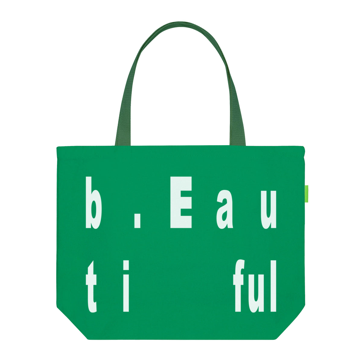 b.E kind Tote (Green/White)