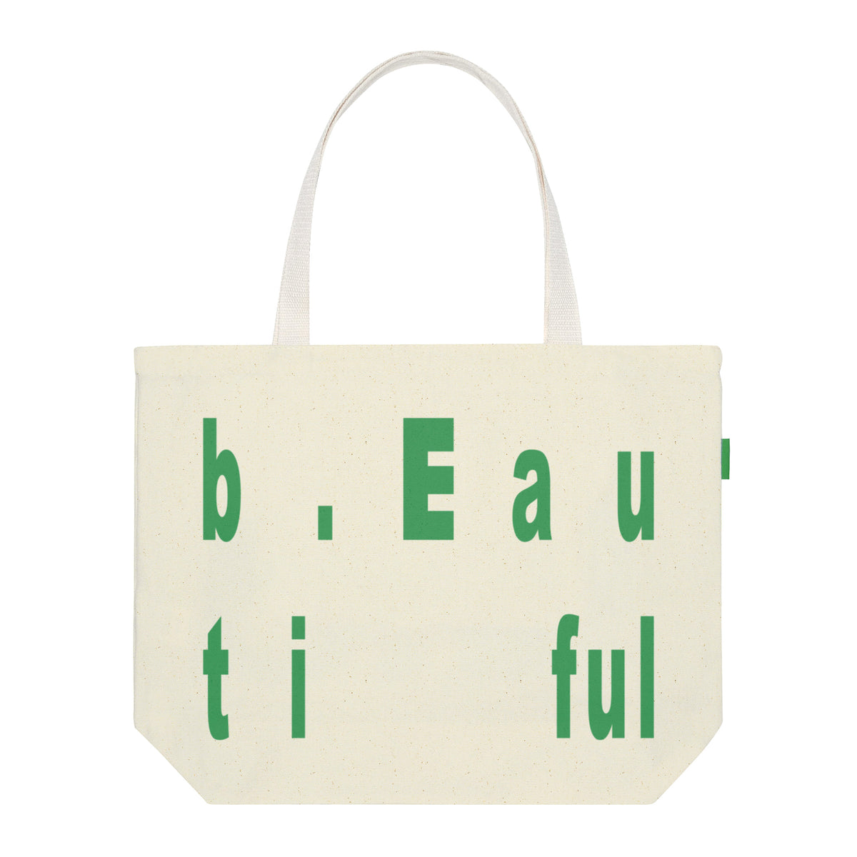 b.E kind Tote (Natural/Green)