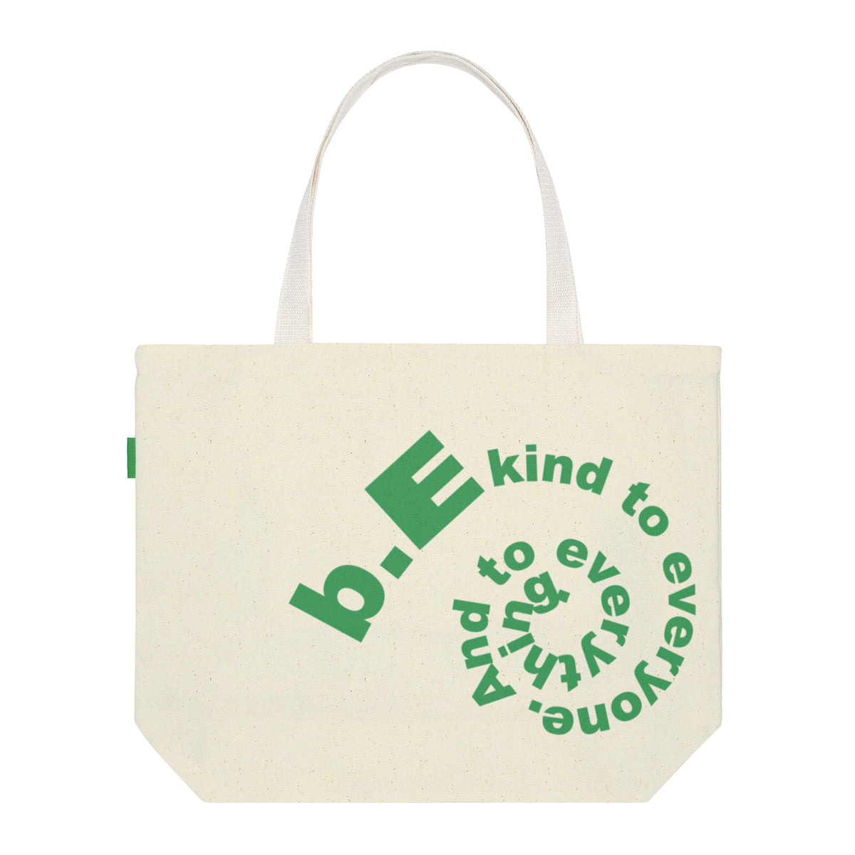 b.E kind Tote (Natural/Green)