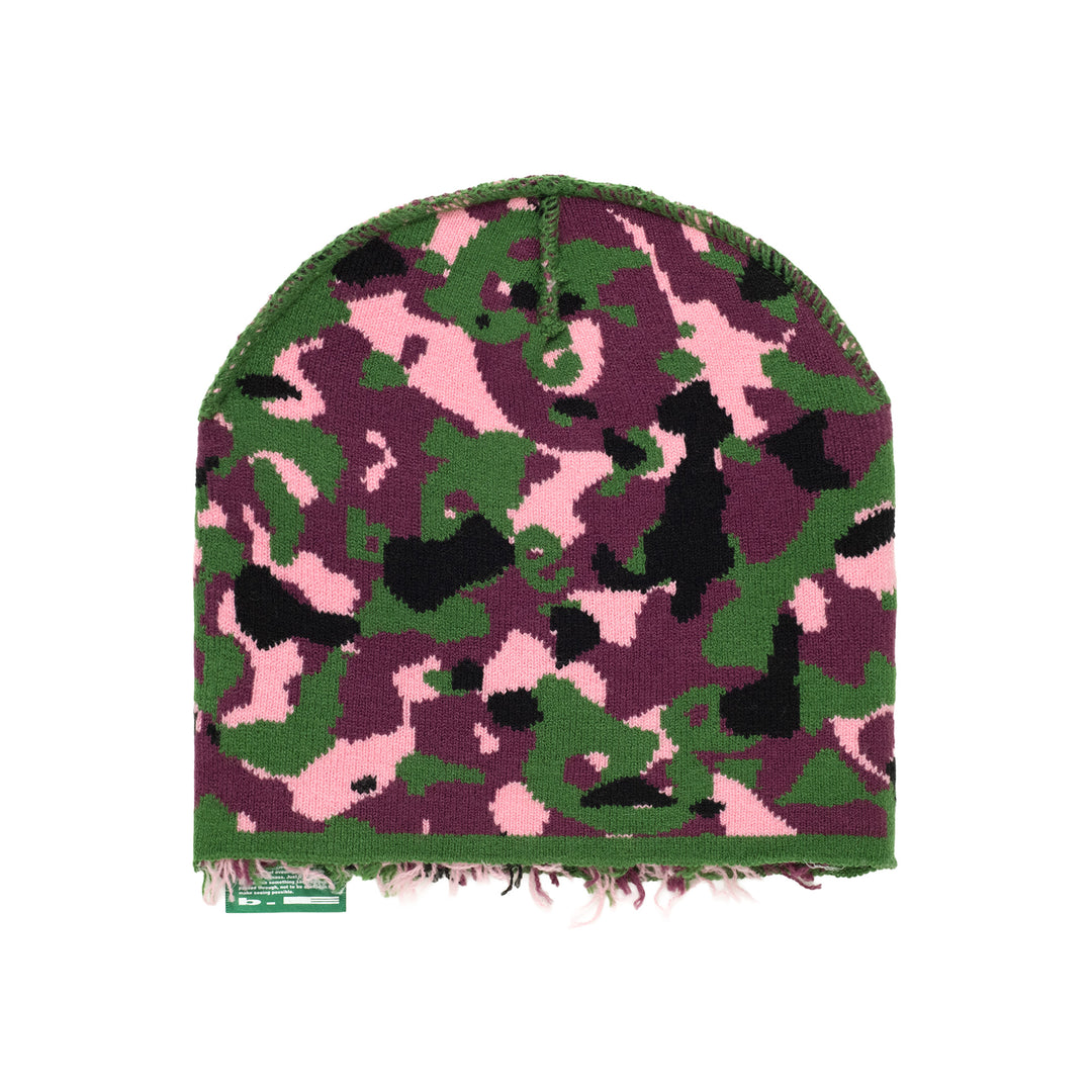 b.e Camo Beanie (Purple / Green)