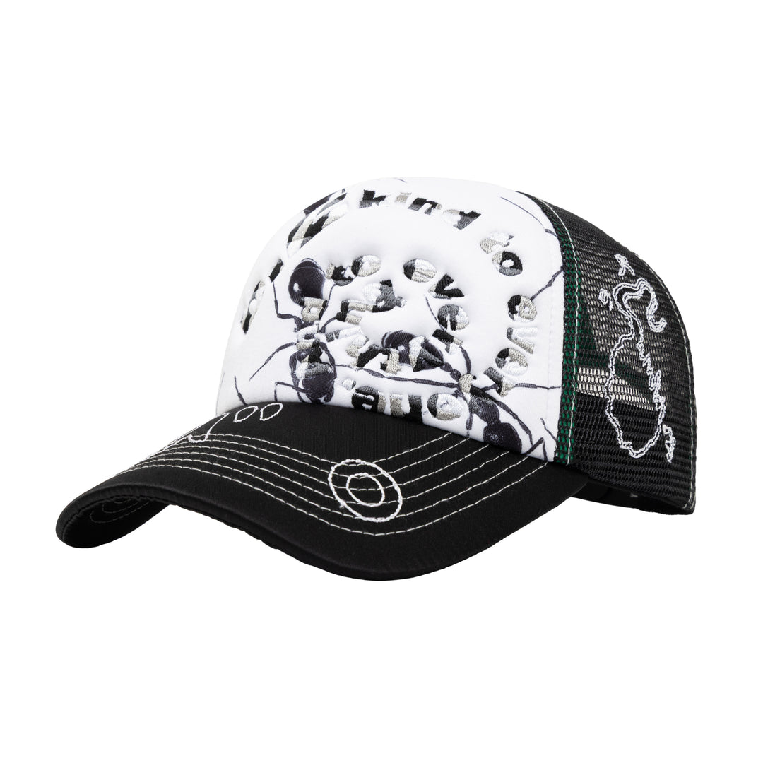 b.i Foam Trucker Hat (Black Satin / Ants)
